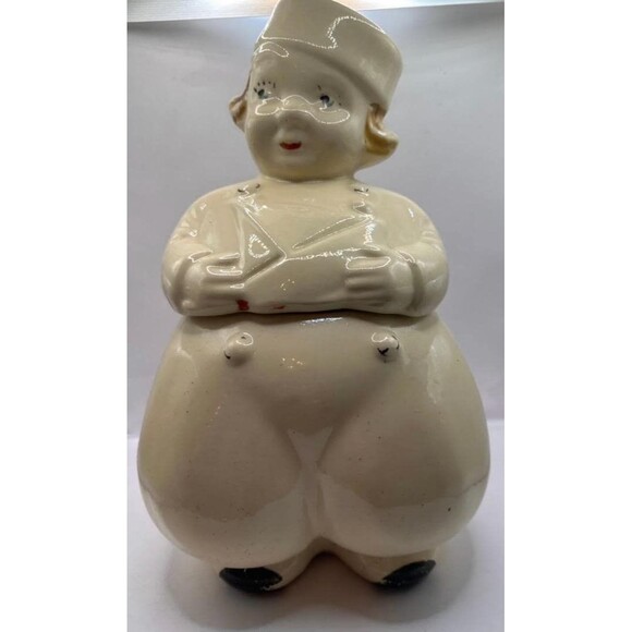 American Bisque Dutch Boy with Sailboat cookie jar